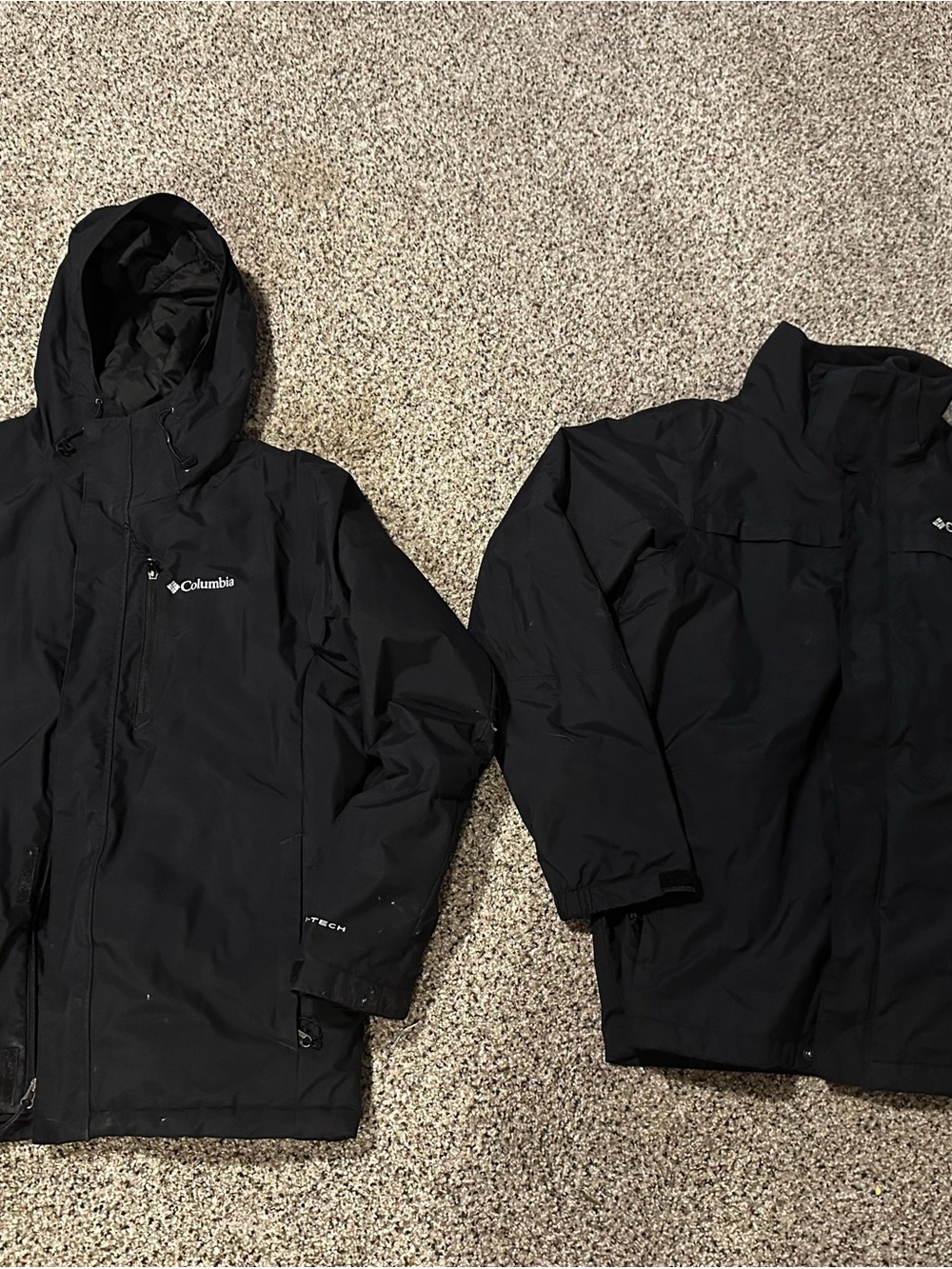Columbia Kids Black Hooded Raincoat - Waterproof Shell